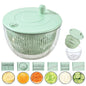 Salad Spinner With Slicer, 7 In 1 Lettuce Spinner For Quick Washing, With Lid