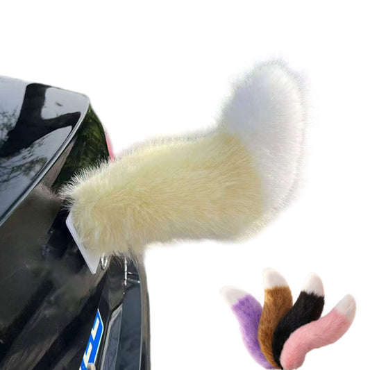 Wagging Tail For Car, Remote Control Plush Fuzzy Electric Car Tail