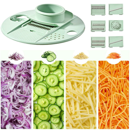 Salad Spinner With Slicer, 7 In 1 Lettuce Spinner For Quick Washing, With Lid