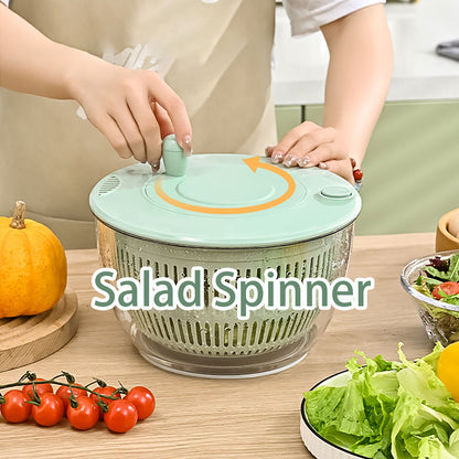 Salad Spinner With Slicer, 7 In 1 Lettuce Spinner For Quick Washing, With Lid