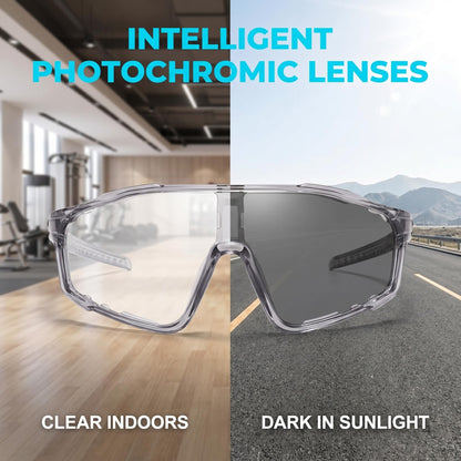 UV400 Photochromic Polarized Safety Glasses