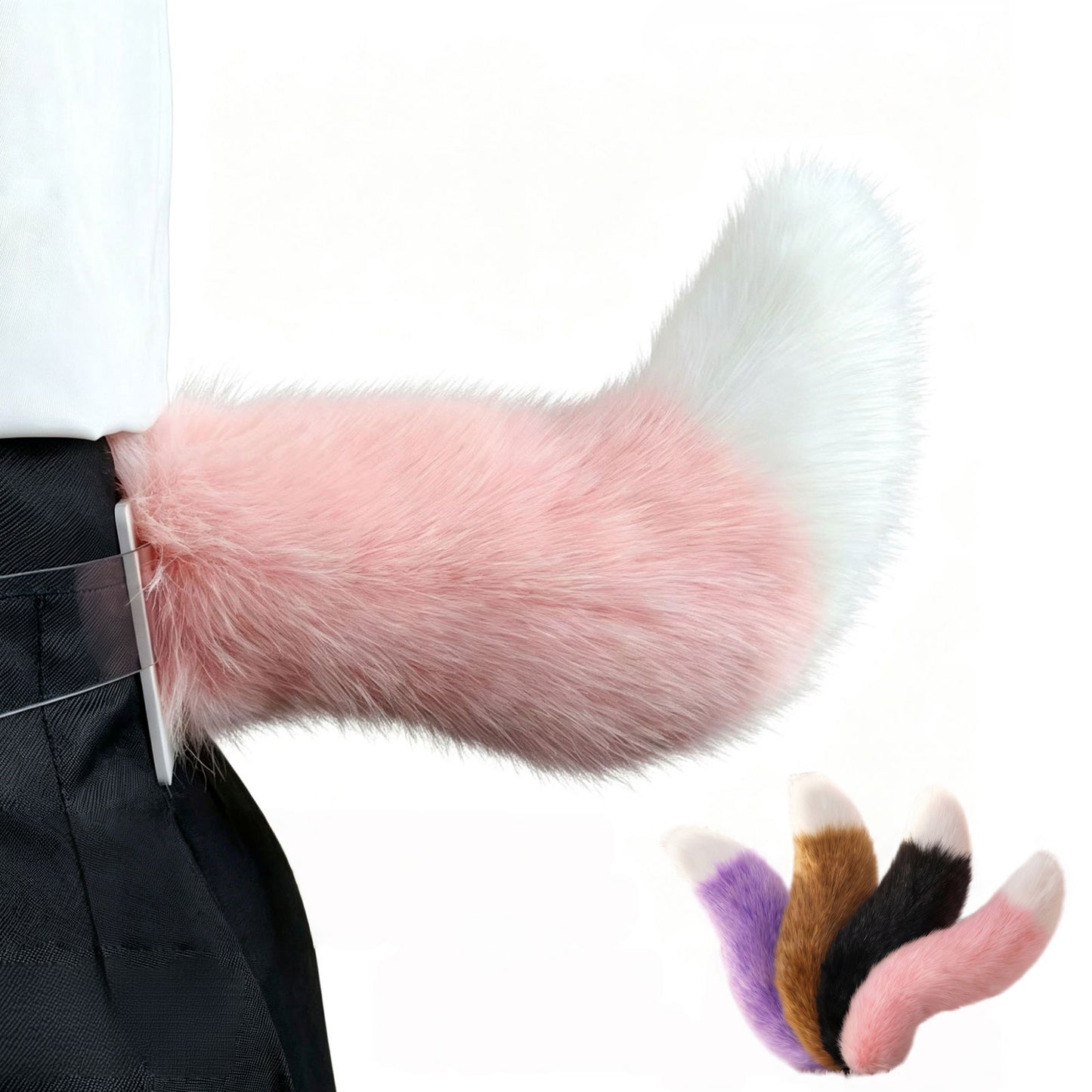 Wagging Tail For Car, Remote Control Plush Fuzzy Electric Car Tail