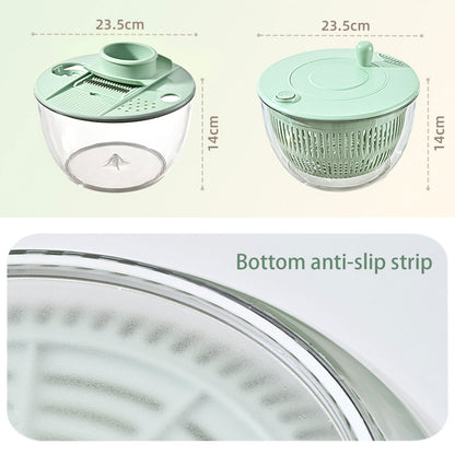 Salad Spinner With Slicer, 7 In 1 Lettuce Spinner For Quick Washing, With Lid