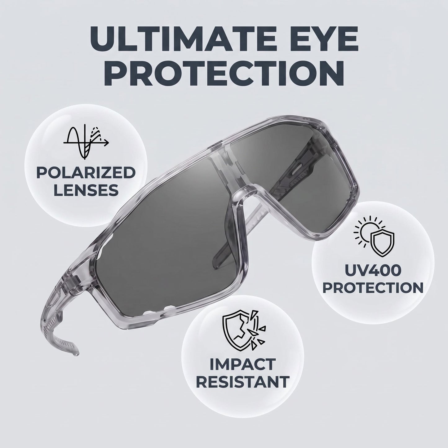 UV400 Photochromic Polarized Safety Glasses