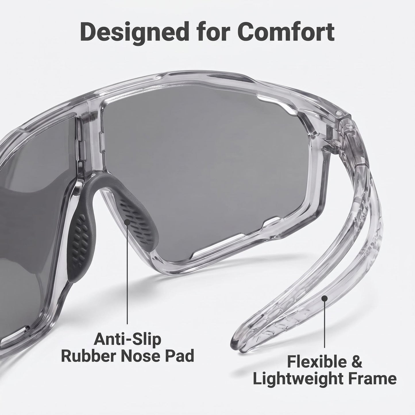 UV400 Photochromic Polarized Safety Glasses