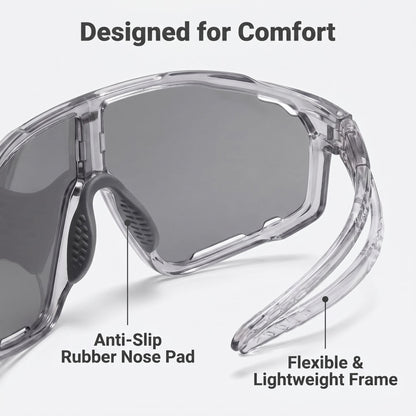 UV400 Photochromic Polarized Safety Glasses