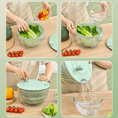 Salad Spinner With Slicer, 7 In 1 Lettuce Spinner For Quick Washing, With Lid
